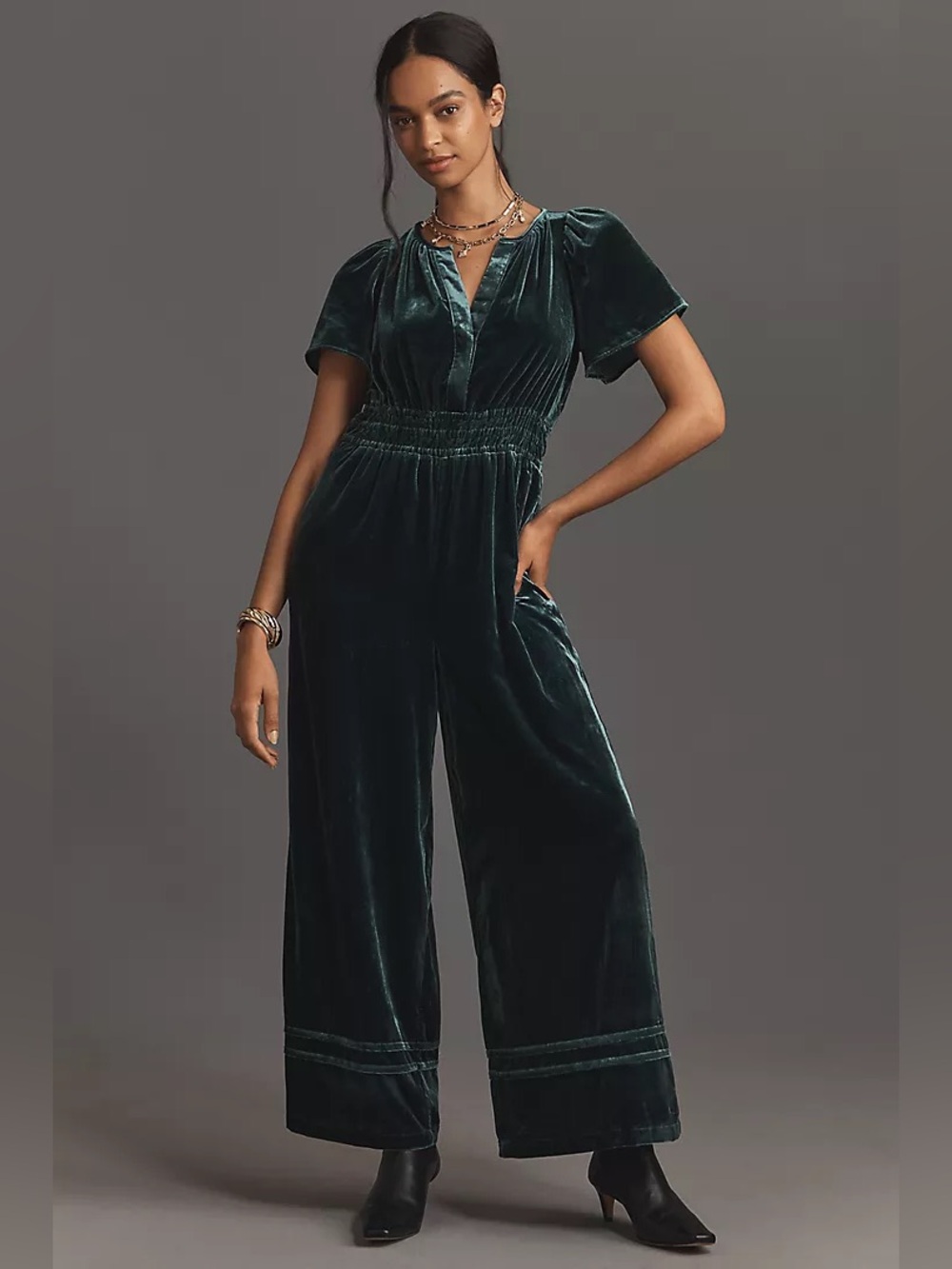 Anthropologie The Somerset Jumpsuit: Velvet Edition Size S